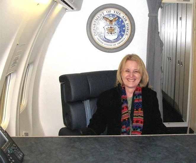 Rhoda shown on Air Force Two, U.S. Vice President aircraft